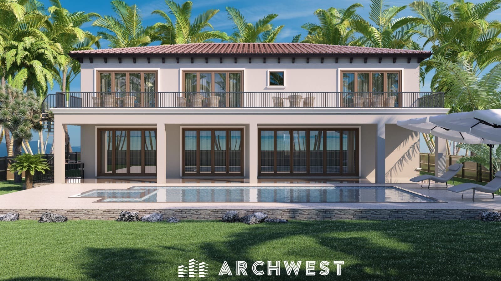 25. 3D Render of a Coastal House, Florida, USA